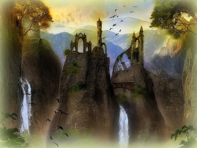 Ruined Castle on Cliffs