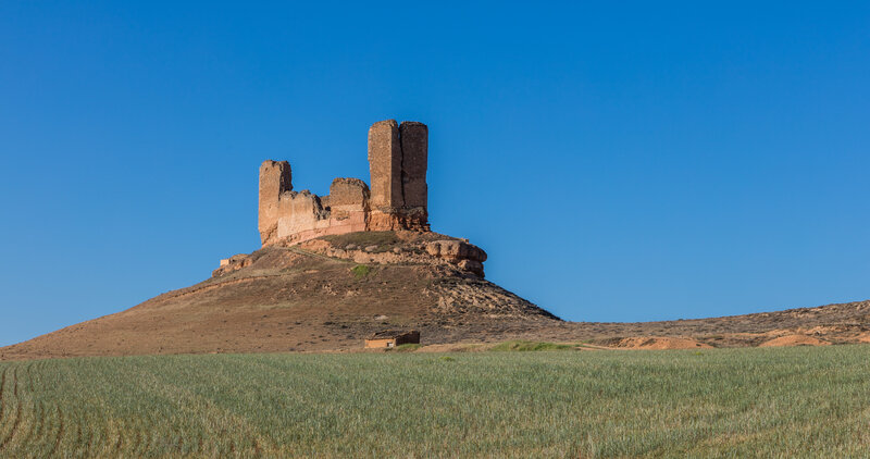 Ruined Castle on Hill — Blue, Serene, Afternoon