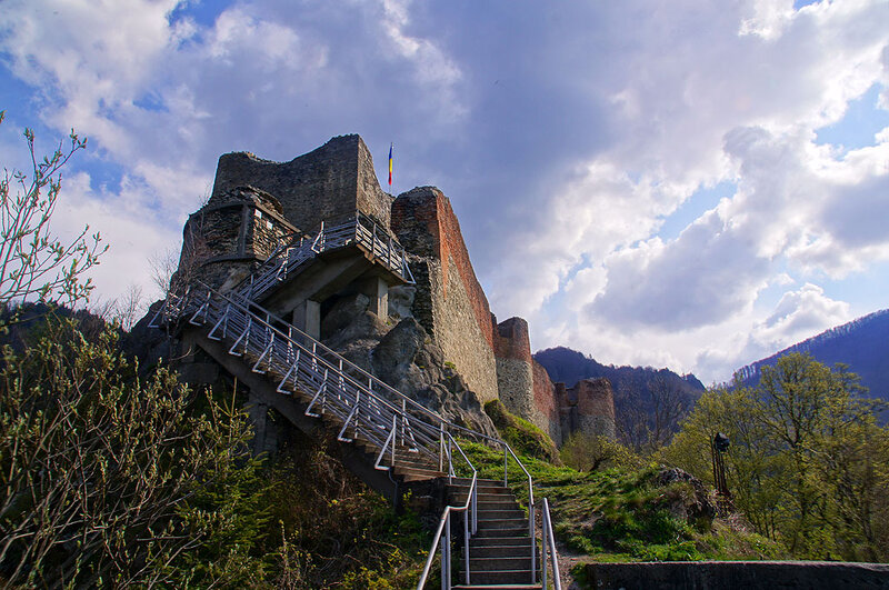 Ruined Castle on Hill — Blue