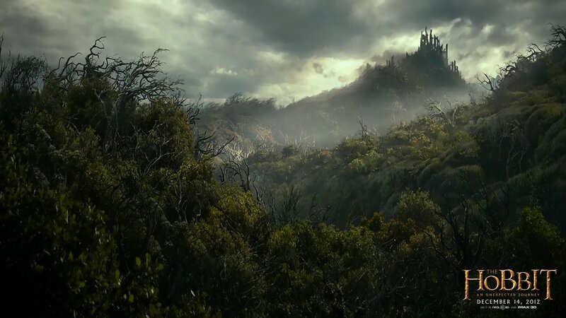 Ruined Castle on Hill — Green, Dramatic, Afternoon, Digital Art