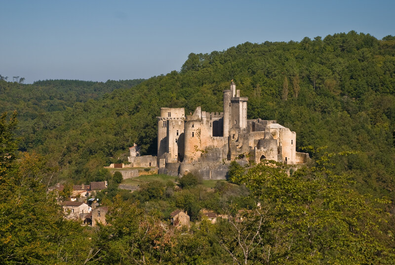Ruined Castle on Hill — Green, Serene, Afternoon, Photograph