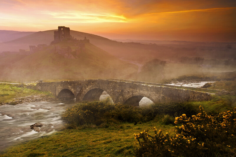 Ruined Castle on Hill — Orange, Serene