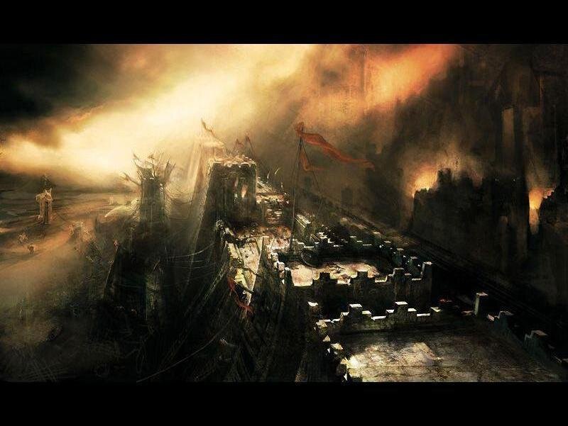 Ruined Castle under Fire