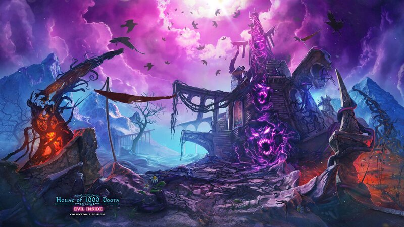 Ruined Castle with Purple Energy