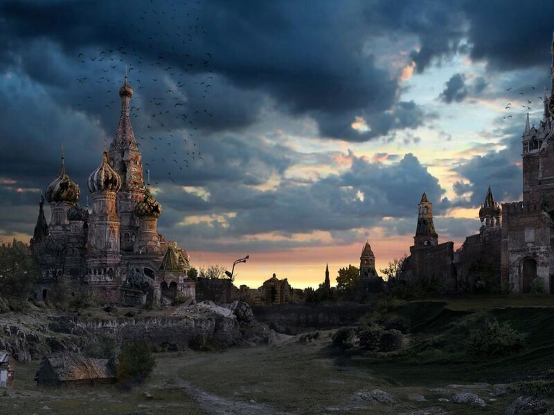 Ruined Cathedral at Dusk