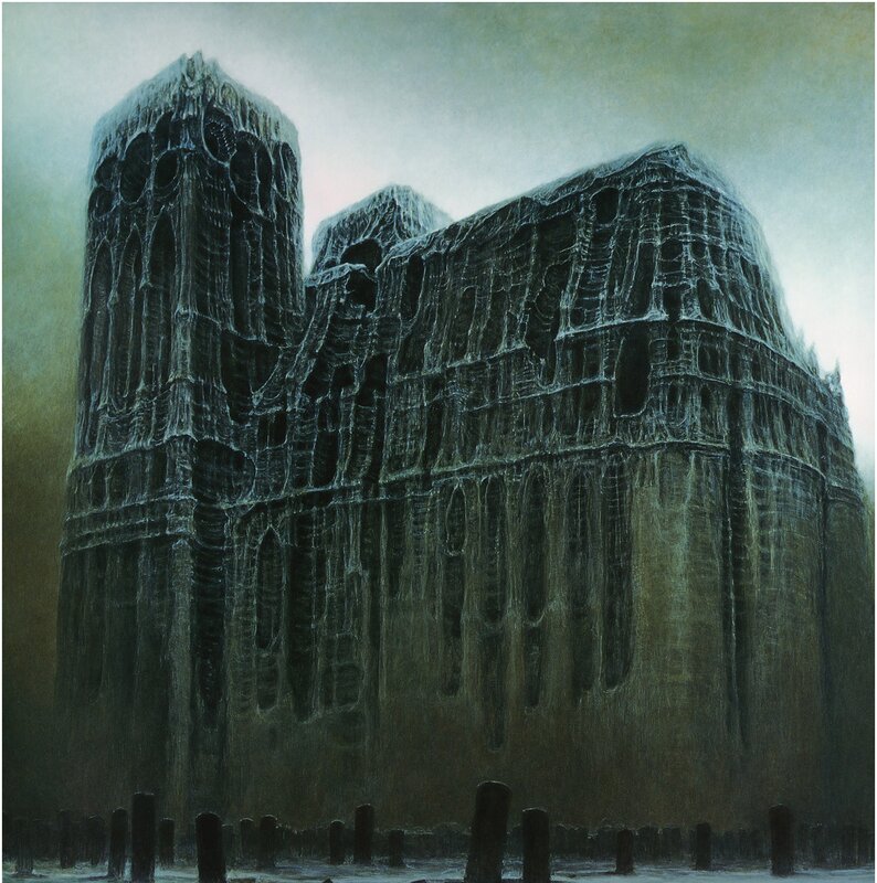 Ruined Cathedral — Green, Dramatic