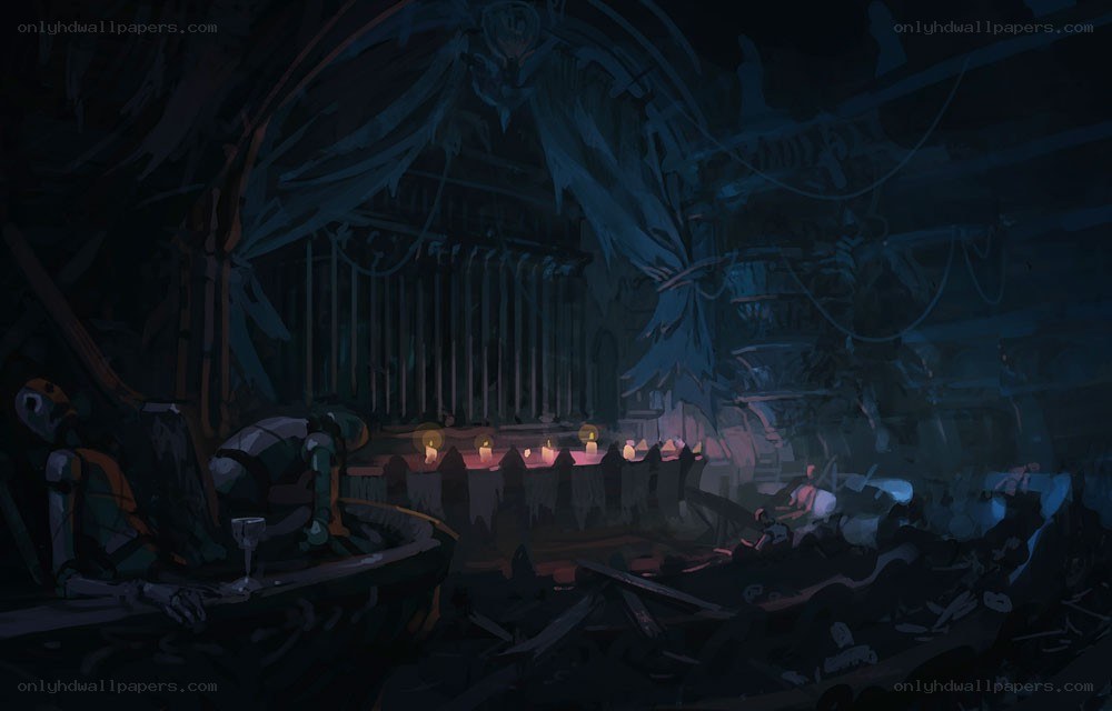 ruined cathedral interior
