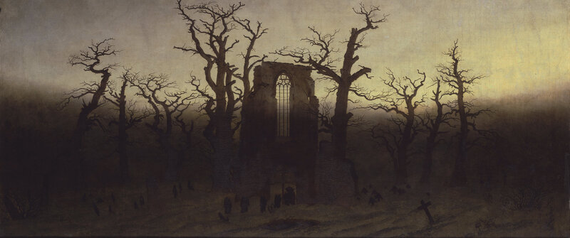 Ruined Church in Forest — Brown