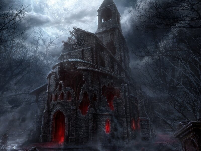 Ruined Church in Forest