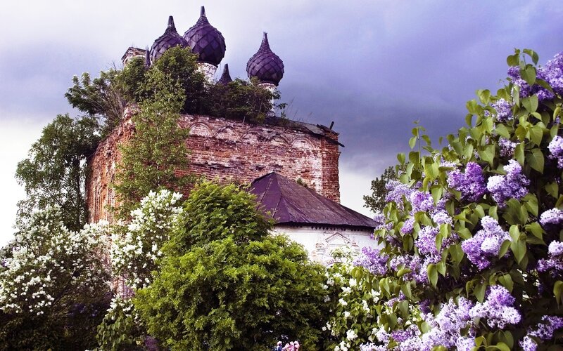 Ruined Church with Domes