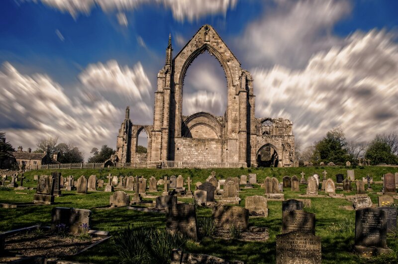 Ruined Church with Gravestones