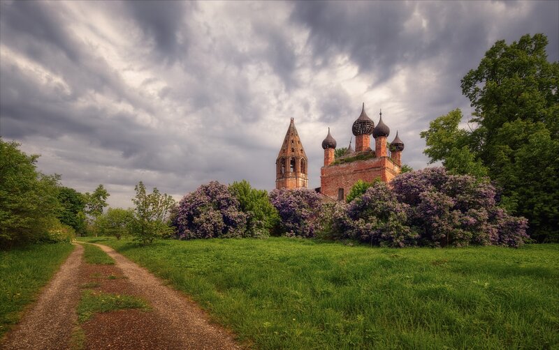 Ruined Church with Onion Domes
