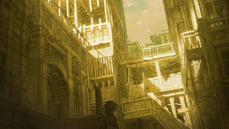 ruined city alleyway