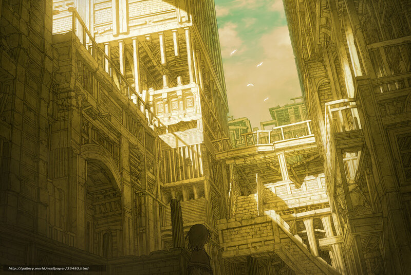 Ruined city alleyway