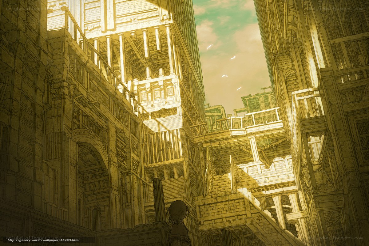 Ruined city alleyway