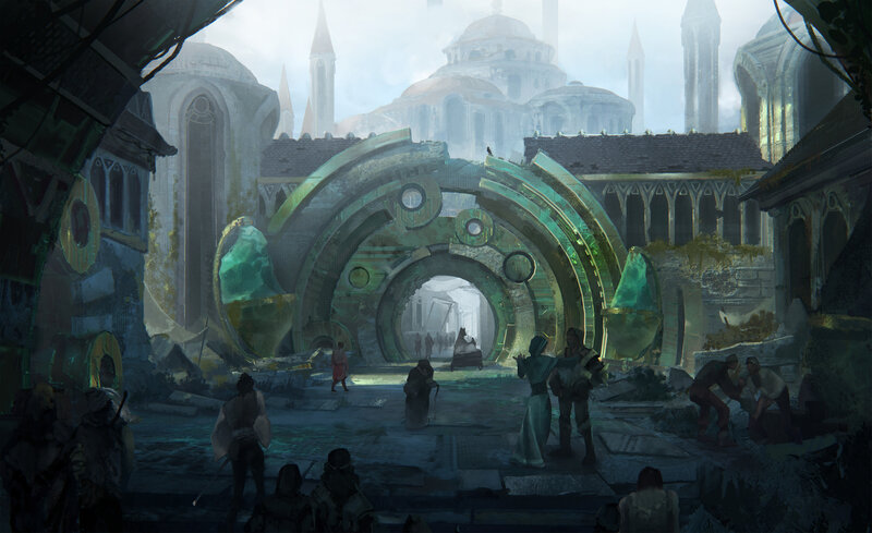 Ruined City Archway — Green