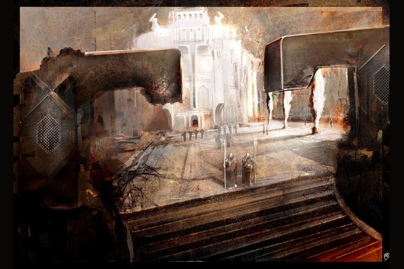 ruined city concept art