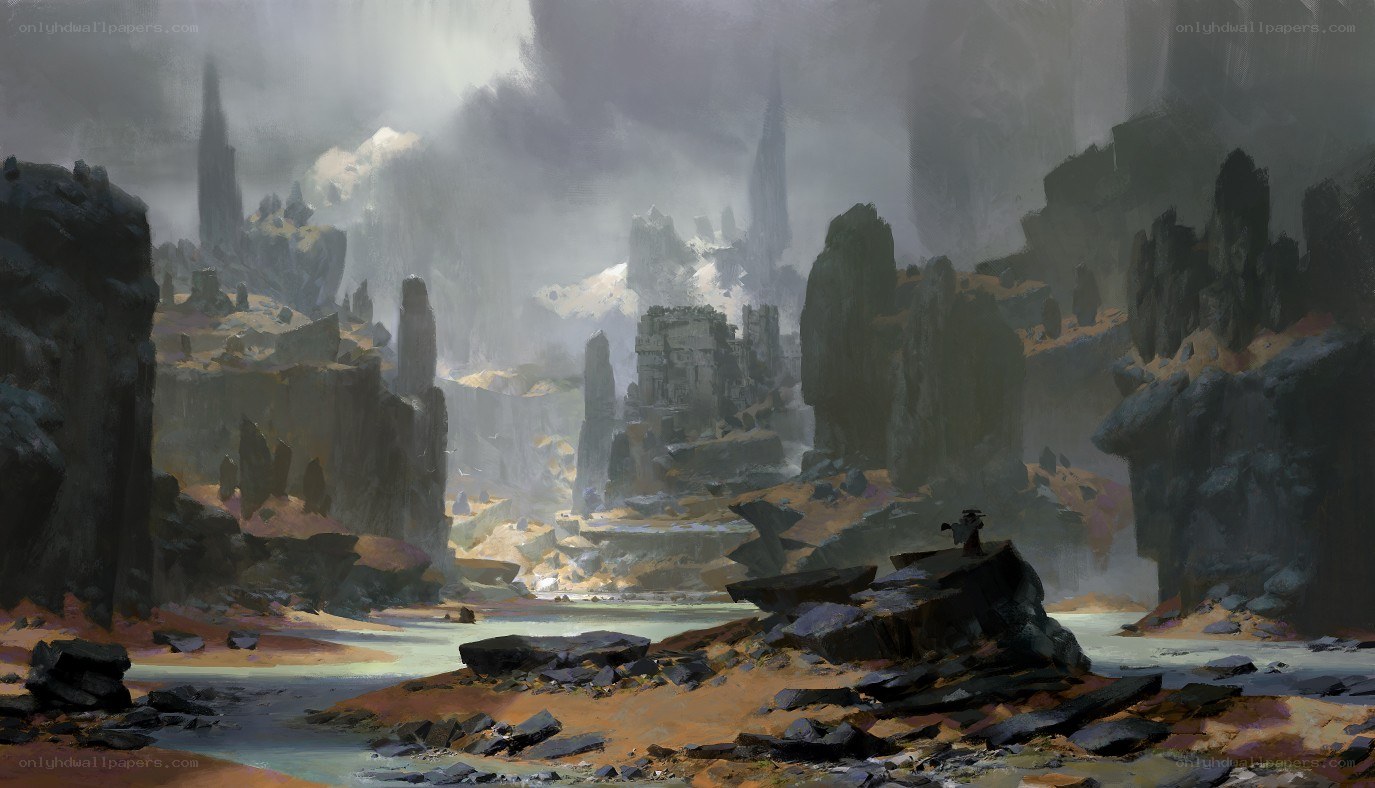 ruined city in a canyon