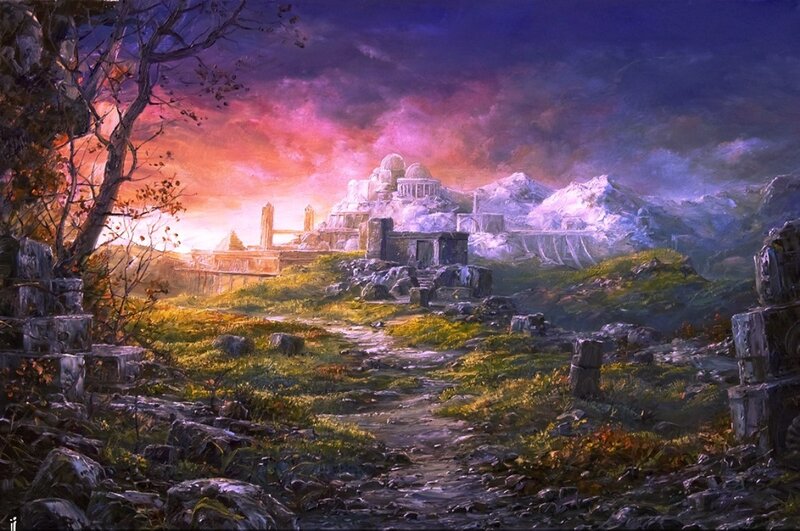 Ruined City in Mountains