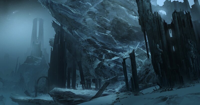 Ruined City in Snow