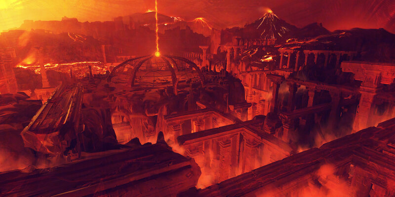 Ruined City in Volcano