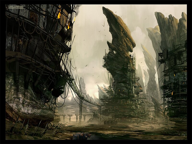 Ruined City on Alien Planet