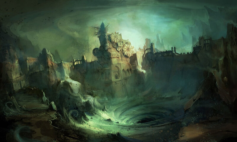 Ruined City on Cliff