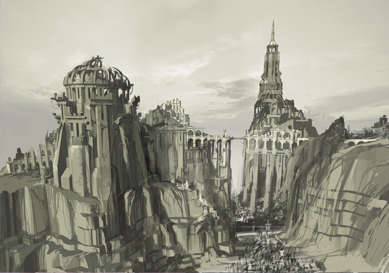 Ruined City on Cliffs