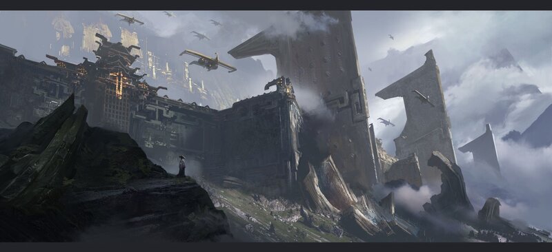 Ruined City on Mountain