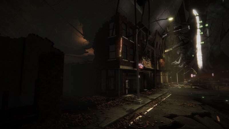 Ruined City Street — Black