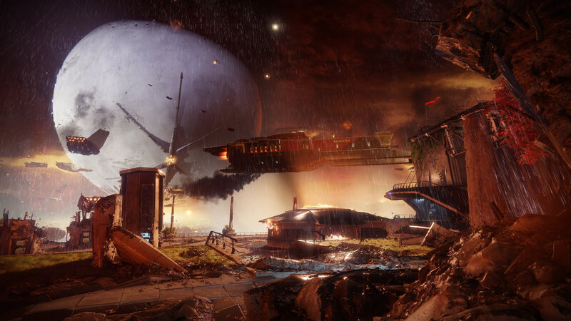 Ruined City under Moon