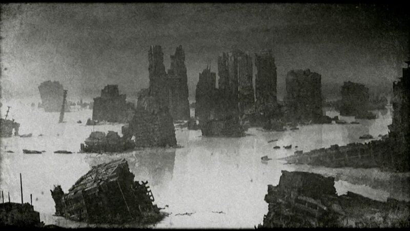 ruined city under water