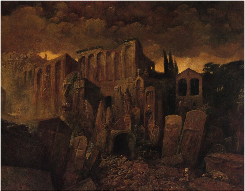 Ruined City with Tombstones