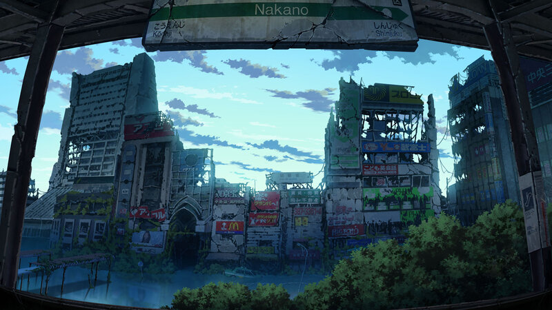 Ruined Cityscape — Blue