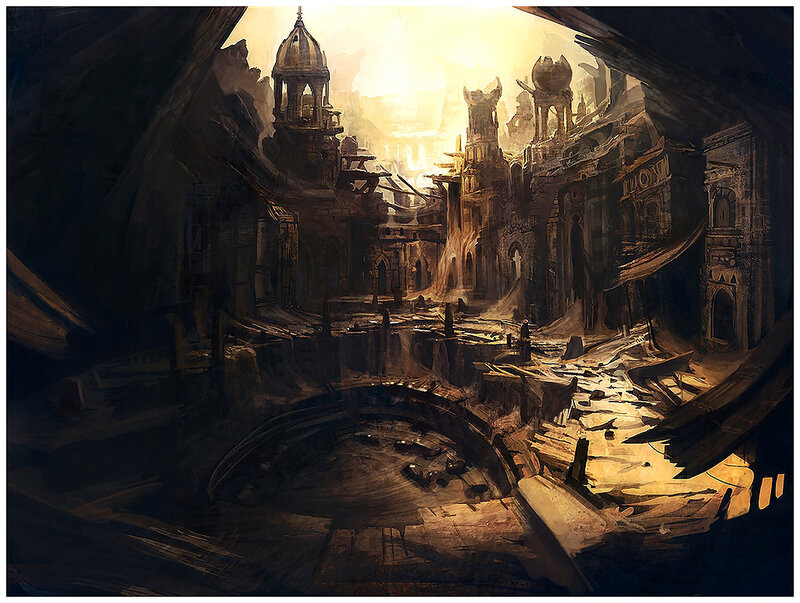 Ruined Cityscape — Brown