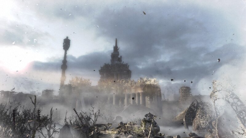 Ruined Cityscape — Gray, Apocalyptic, 3d Render, Debris