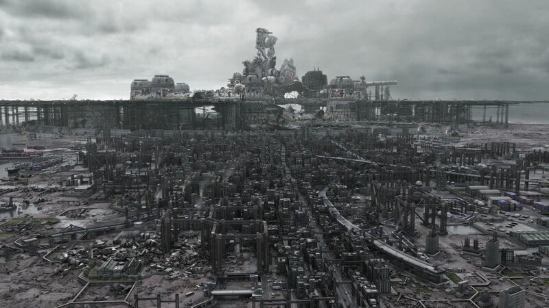 Ruined Cityscape — Gray, Apocalyptic, 3d Render, Destruction, City