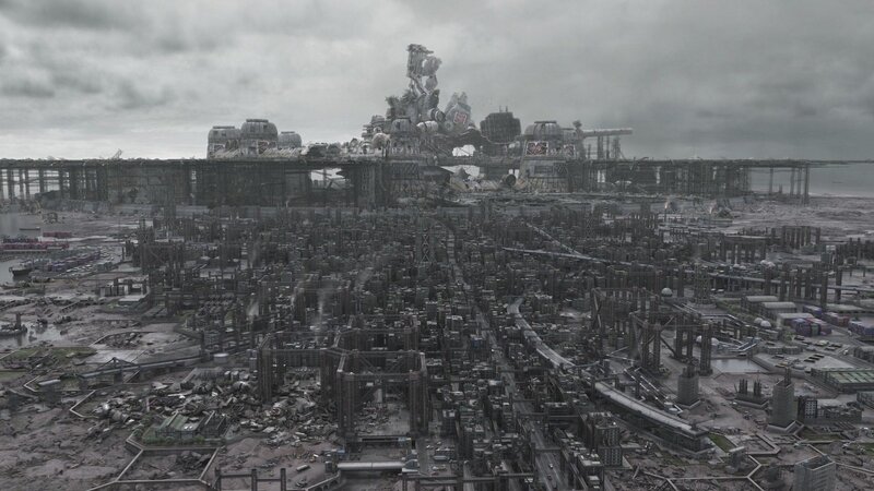 Ruined Cityscape — Gray, Apocalyptic, 3d Render