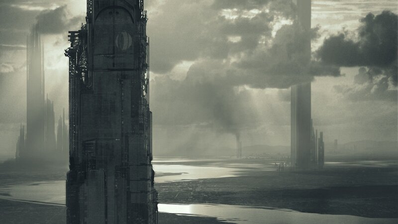 Ruined Cityscape — Gray, Dramatic, Afternoon