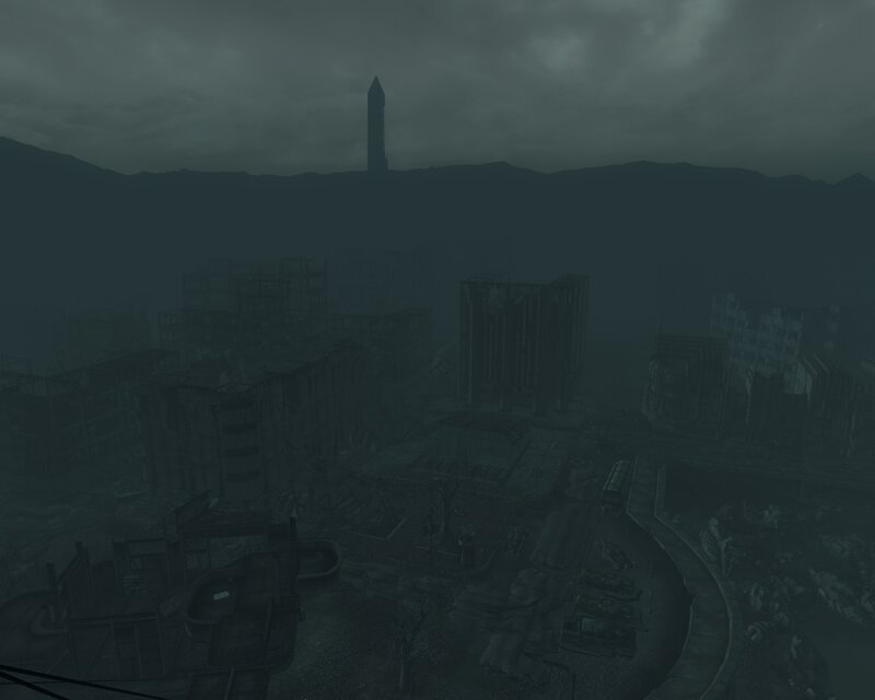 Ruined Cityscape — Gray, Dreary, Desolate