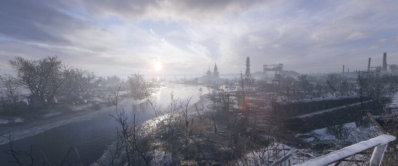 Ruined Cityscape in Winter