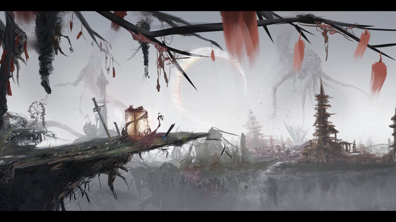 Ruined Cityscape with Lantern