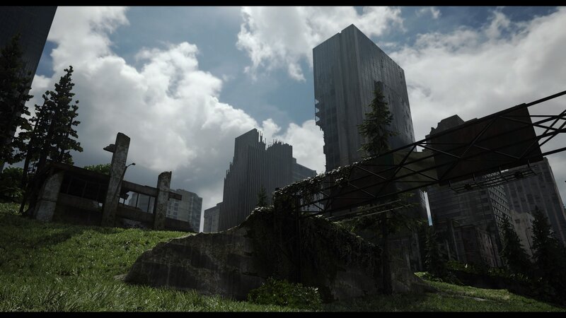 Ruined Cityscape with Skyscrapers