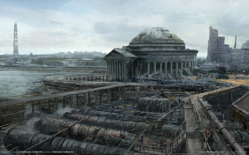Ruined Classical Building — Gray
