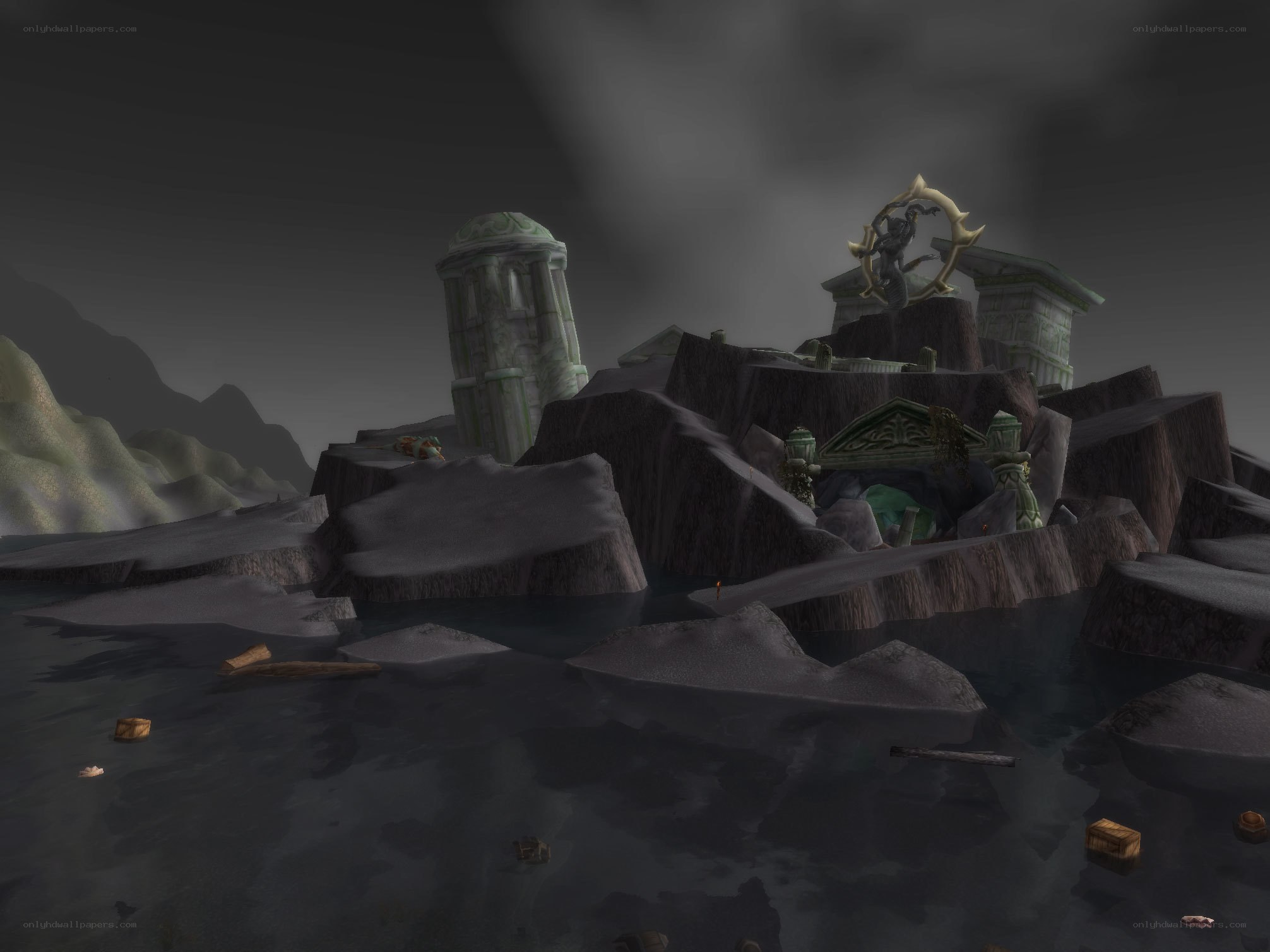 ruined coastal temple