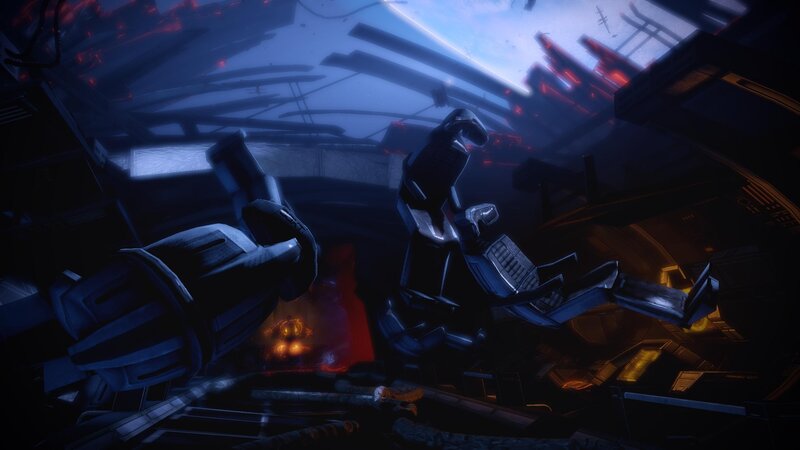 ruined cockpit interior