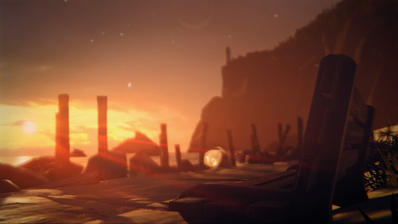 Ruined Dock at Sunset