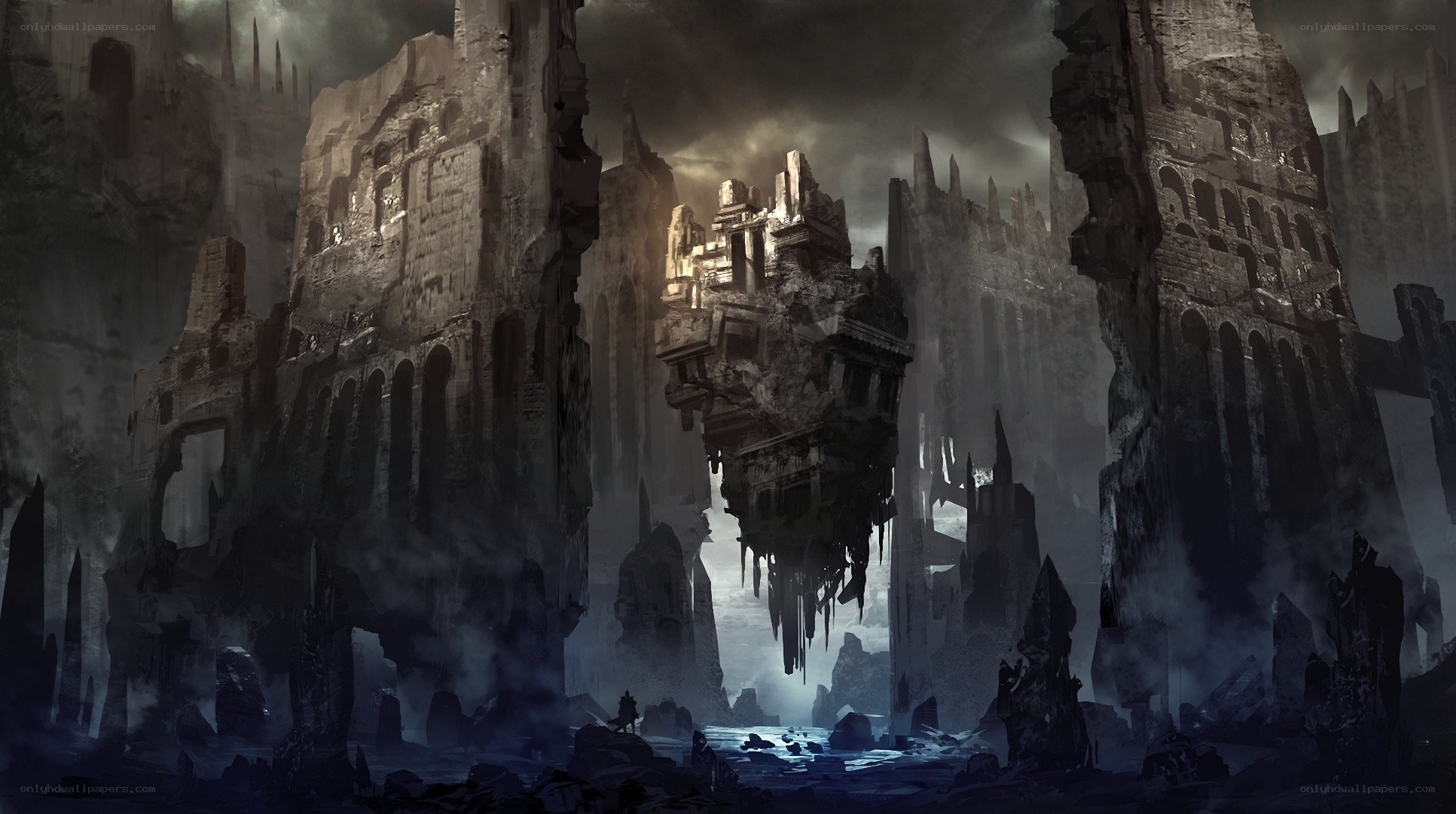 ruined floating city