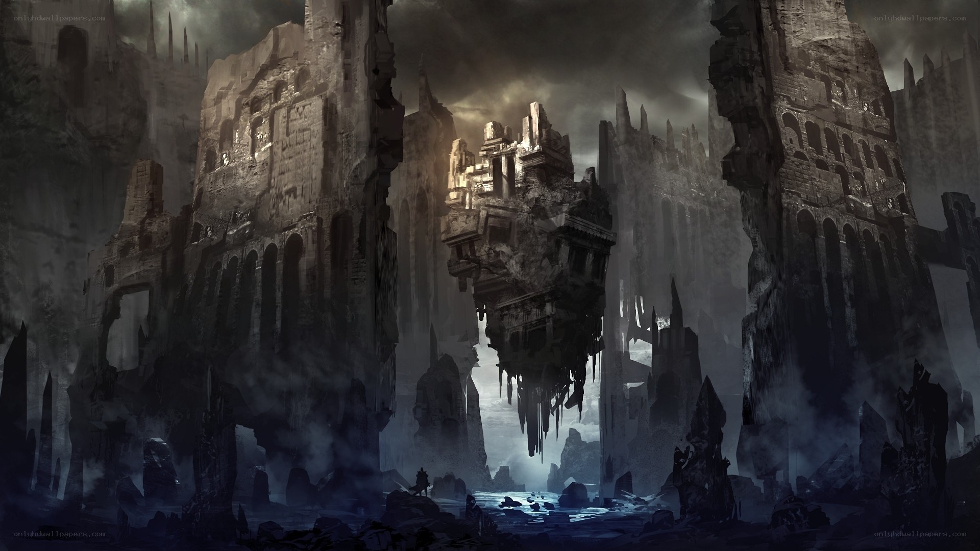 ruined floating city