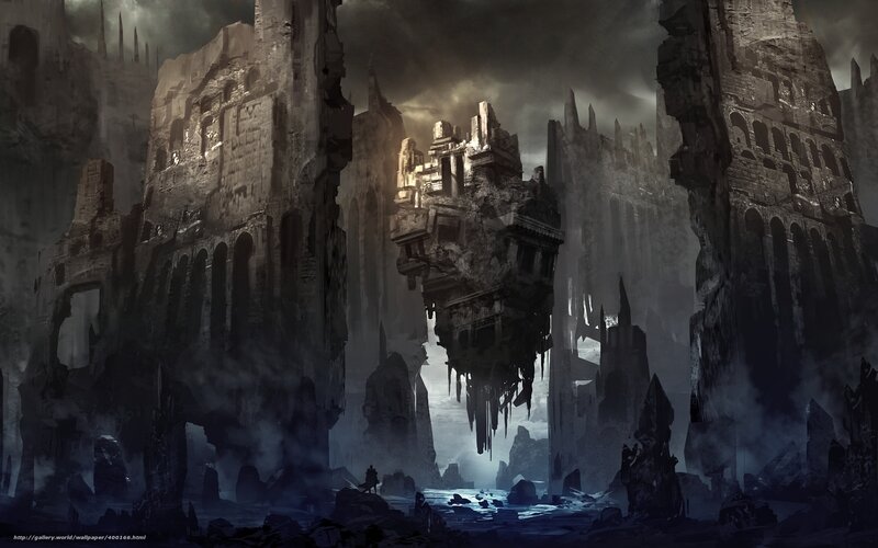 ruined floating city